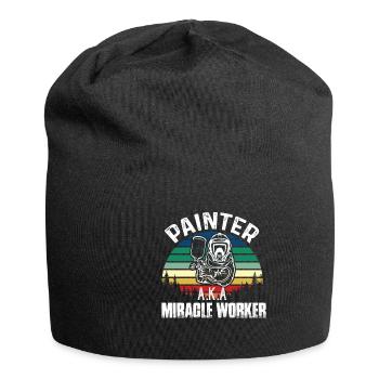 Peintre et vernisseur, le métier le meilleur et le plus ennuyeux - Bonnet en jersey - noir - Devant