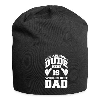 Father's Day gift for dad for Men's Day - Jersey Beanie - black - Front
