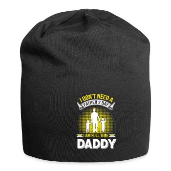Father's Day gift for dad for Men's Day - Jersey Beanie - black - Front
