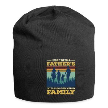 Father's Day gift for dad for Men's Day - Jersey Beanie - black - Front