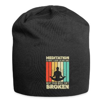 Meditation, Zen Yoga and Pilates - Jersey Beanie - black - Front