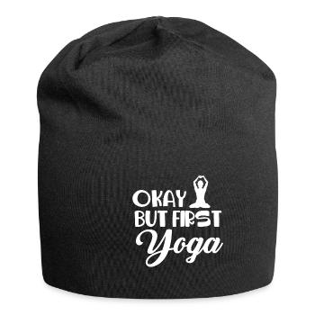 Meditation, Zen Yoga und Pilates - Jersey-Beanie - Schwarz - Vorne