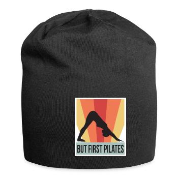 Meditation, Zen Yoga und Pilates - Jersey-Beanie - Schwarz - Vorne