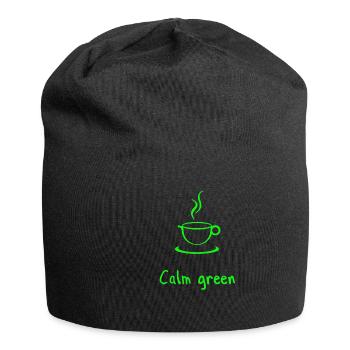 Café et détente - Bonnet en jersey - noir - Devant
