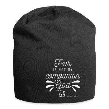 Fear Not Companion God Is Christian Faith - Jersey Beanie - black - Front