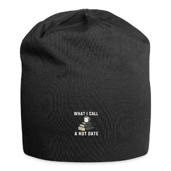 Now Thats What I Call A Hot Date Bücher Kaffee - Jersey-Beanie - Schwarz - Vorne