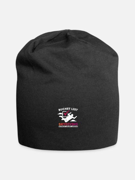 Bucket List Fallschirmspringen Base Jumping - Jersey-Beanie - Schwarz