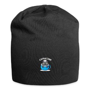 Catpuccino Kawaii Katze Kaffee Anime Otaku - Jersey-Beanie - Schwarz - Vorne