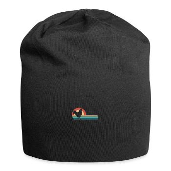 Retro Hen - - Jersey Beanie - black - Front