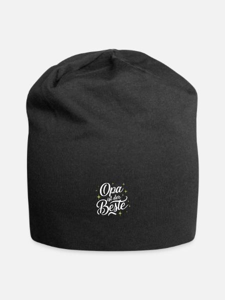 Opa ist der Beste Geburtstag Vatertag Du wirst Opa - Jersey-Beanie - Schwarz