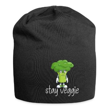 Brokkoli Vegetarisch - Jersey-Beanie - Schwarz - Vorne