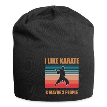 I Like Karate and maybe 3 People - Jersey-Beanie - Schwarz - Vorne