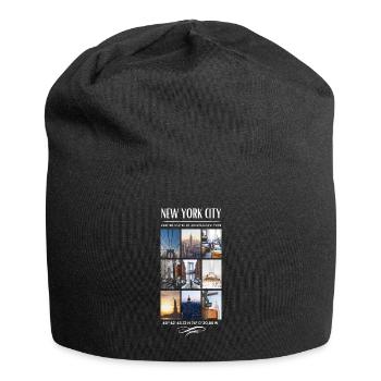 New York City Skyline NYC Manhattan - Bonnet en jersey - noir - Devant