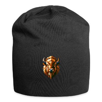 Abstract Geometric Bison - Color Design - Jersey Beanie - black - Front