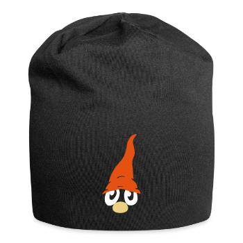Wichtel Zwerg lustig süß Märchen Geschenk Vector - Jersey-Beanie - Schwarz - Vorne