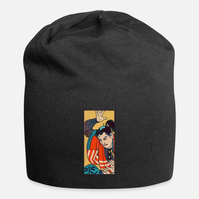 Samurai - Jersey-Beanie - Schwarz