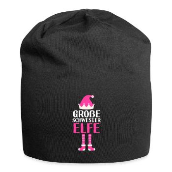 Große Schwester Elfe Grosse Schwester Geschenk - Jersey-Beanie - Schwarz - Vorne