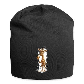 Girafe Bière Drôle - Bonnet en jersey - noir - Devant