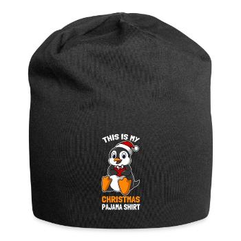 This Is My Christmas Pajama Shirt Süßer Pinguin - Jersey-Beanie - Schwarz - Vorne