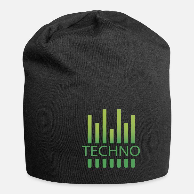 Techno Rave Liebe Musik Festivals Geschenk Trance - Jersey-Beanie - Schwarz