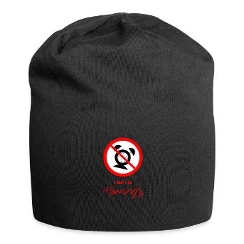 I don't do mornings - Jersey Beanie - black - Front