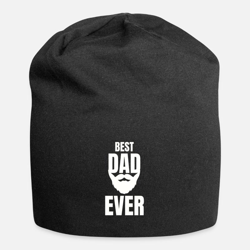 Vatertag beste Papa ever Daddy Bart Bärtigen Vater - Jersey-Beanie - Schwarz