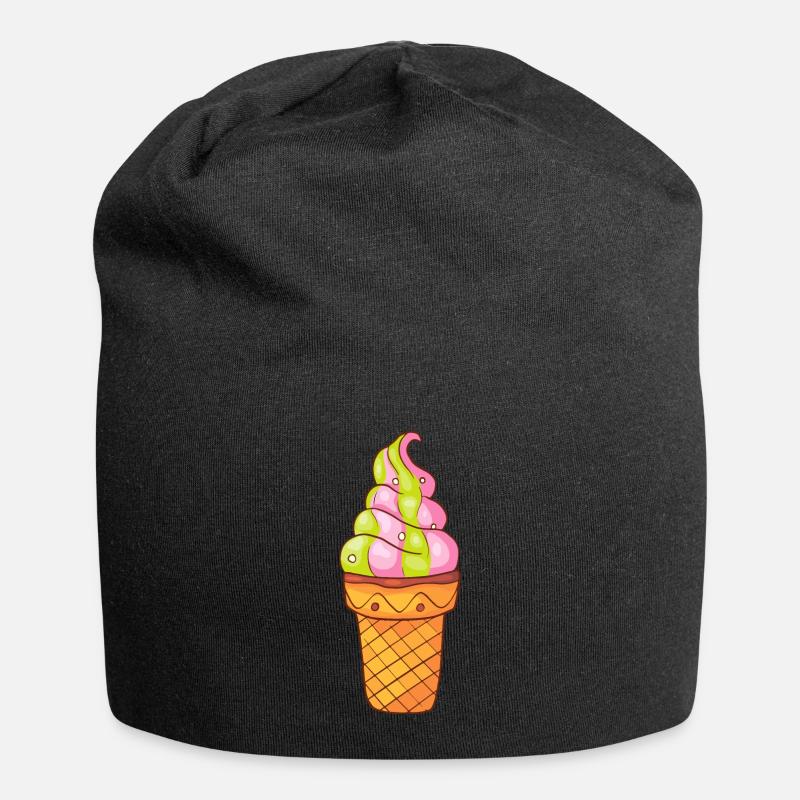 Glace molle Glace Glace Glace Glace de glace - Bonnet en jersey - noir