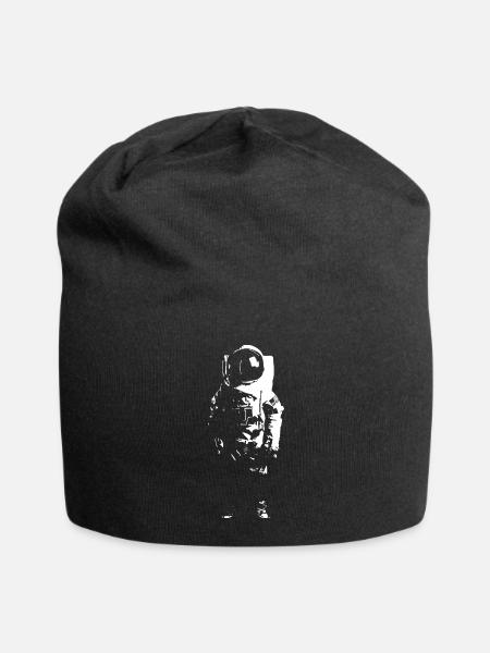 Astronaut - Jersey-Beanie - Schwarz