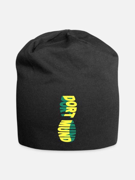 Dortmund Allemagne Ville Skyline Police Colorée - Bonnet en jersey - noir