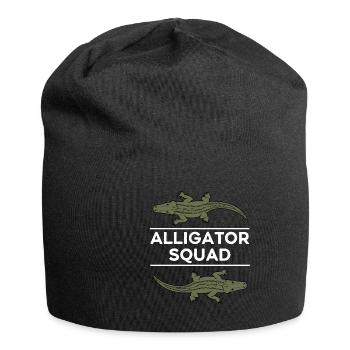 Aligator Squad Wild Animal Swamp Crocodile - Jersey Beanie - black - Front