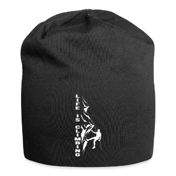 Klettern Kletterroute Klettergarten bergsteiger - Jersey-Beanie - Schwarz - Vorne