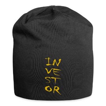 Investor: A bold finance statement - Jersey Beanie - black - Front