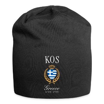 Couronne des armoiries de Kos Grèce – Souvenir de voyage - Bonnet en jersey - noir - Devant