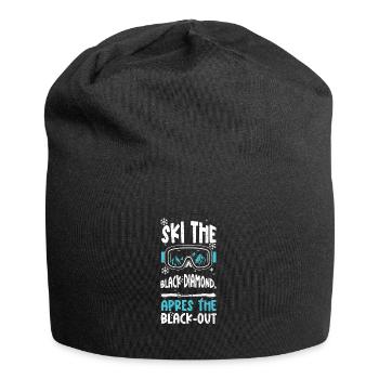 Ski the black diamond, apres the... - Jersey-Beanie - Schwarz - Vorne