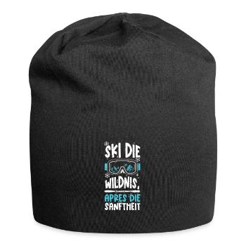 Ski die Wildnis, Apres die Sanft... - Jersey-Beanie - Schwarz - Vorne