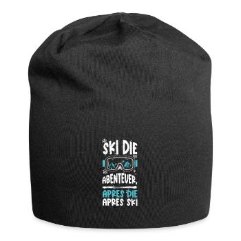 Ski die Abenteuer, Apres die apr... - Jersey-Beanie - Schwarz - Vorne