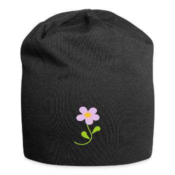 Blume pastell Blume Blumen pastell Blumen flieder - Jersey-Beanie - Schwarz - Vorne