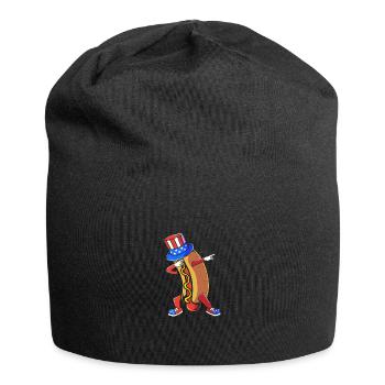 Hot Dog Snack - Jersey Beanie - black - Front