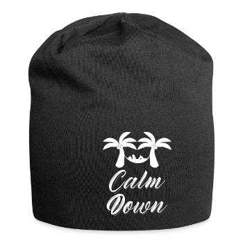 Relaxation and relaxation. Just Calm Down - Jersey Beanie - black - Front