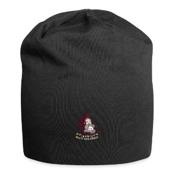 I m here to delete your cookies Panda Weihnachten - Jersey-Beanie - Schwarz - Vorne
