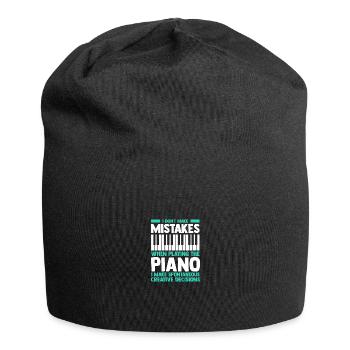 Funny I Don't Make Mistakes Piano Player - Jersey-Beanie - Schwarz - Vorne