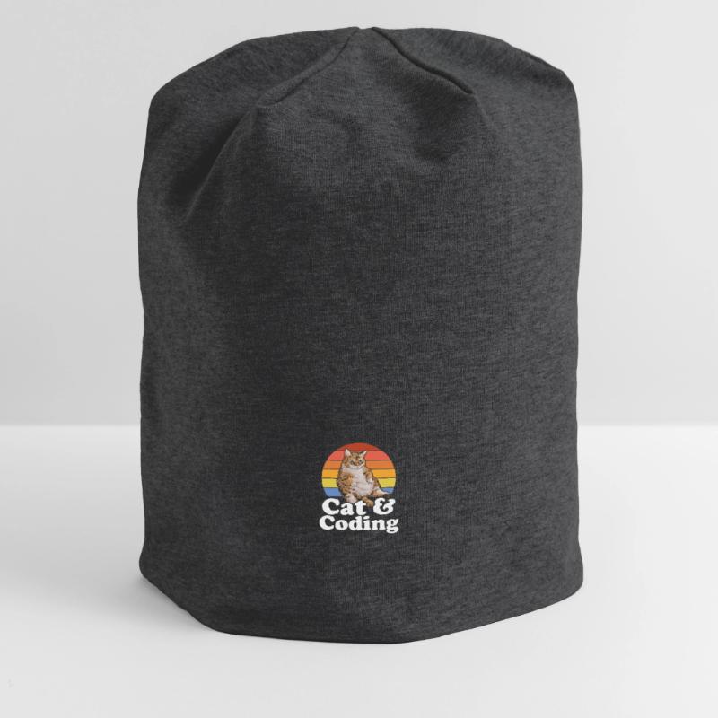 Cats And Coding Funny Coder Cat Lover Programming Jersey-Beanie