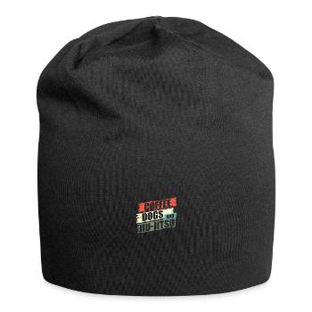 Coffee Dogs Jiu Jitsu Funny BJJ Dogs Lover - Jersey-Beanie - Schwarz - Vorne