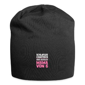 Mom of 6 children - Jersey Beanie - black - Front