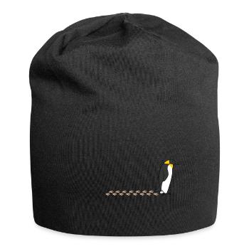 Empreinte de faune de pingouin mignon se dandin - Bonnet en jersey - noir - Devant