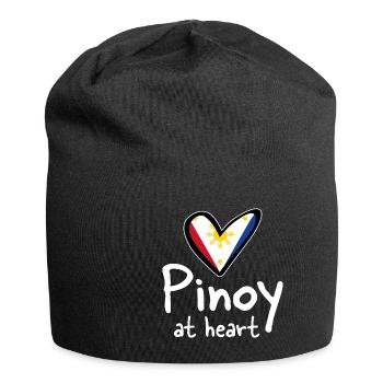 Philippinen Filipino Pinoy Liebe Herz Geschenk - Jersey-Beanie - Schwarz - Vorne
