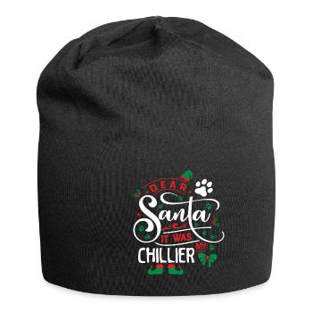 Hund Weihnachten Hunderasse Chillier - Jersey-Beanie - Schwarz - Vorne