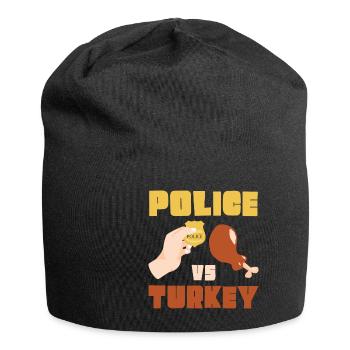 Police vs Turquie Thanksgiving - Bonnet en jersey - noir - Devant