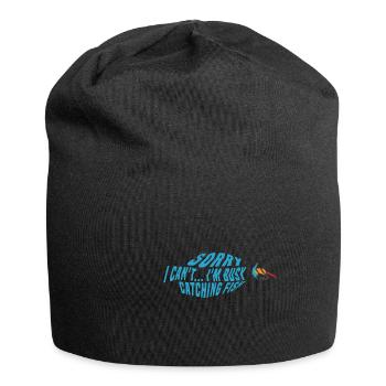 Das ironische Sprichwort Fliegenfischen - Jersey-Beanie - Schwarz - Vorne
