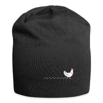 Poulet à dandiner avec des animaux de la ferme - Bonnet en jersey - noir - Devant